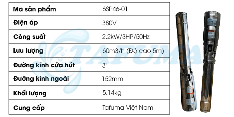 Bơm thả chìm trục đứng 6SP46-01