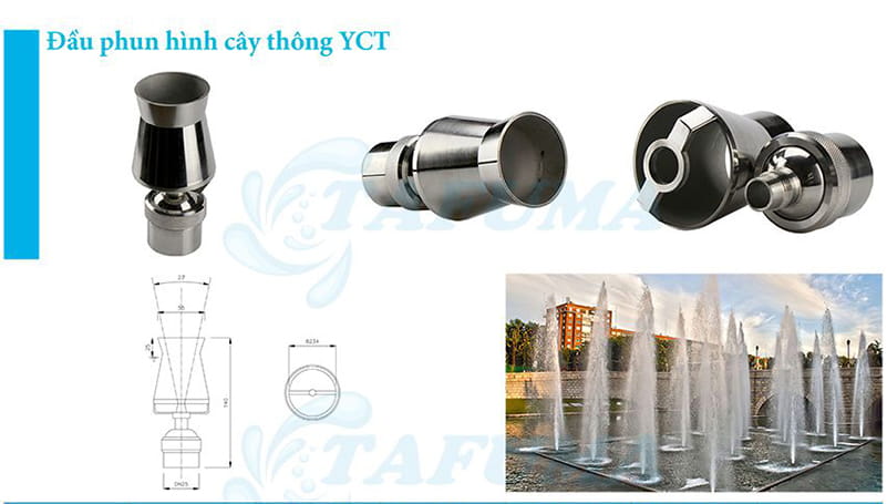 Đầu phun nước cây thông YCT