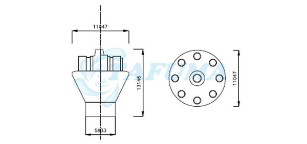 Đầu phun nước trụ cột YCU