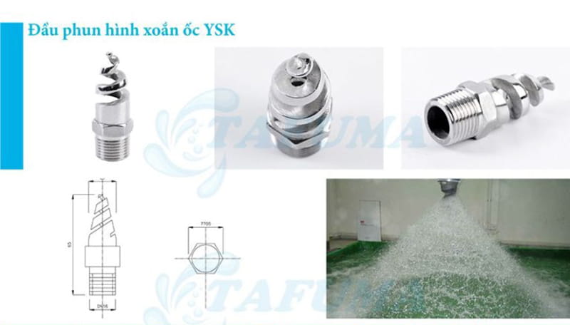 Đầu phun nước xoắn ốc YSK