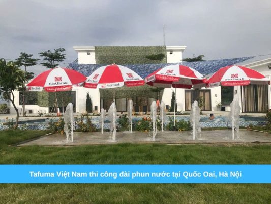 Tafuma Việt Nam thi công đài phun nước tại Quốc Oai, Hà Nội