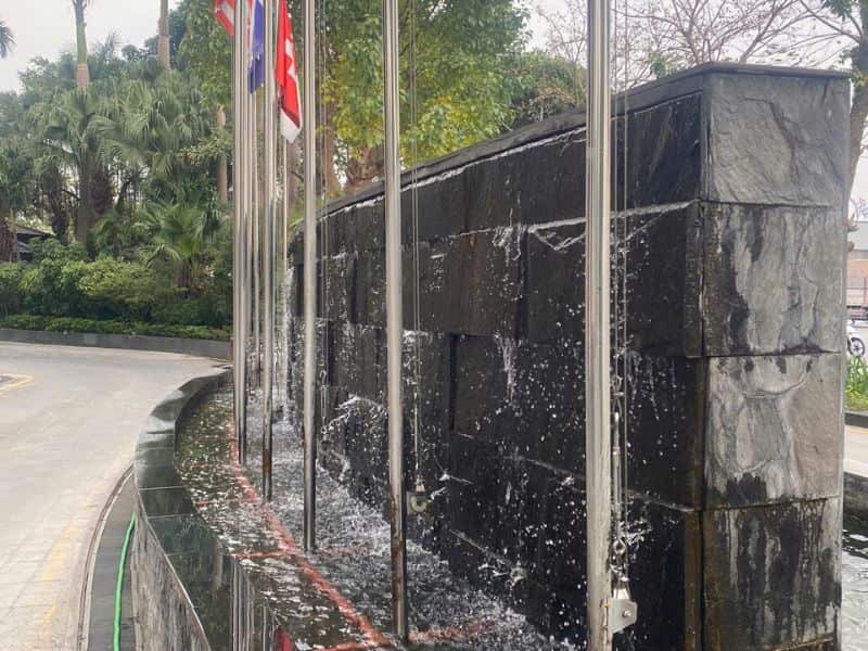 Tafuma Việt Nam thi công đài phun nước tại khách sạn Croow, Hà Nội