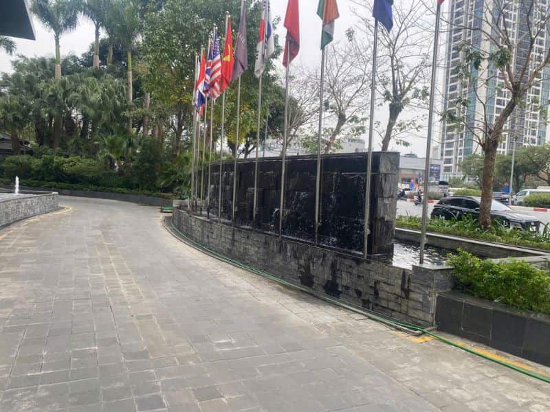 Tafuma Việt Nam thi công đài phun nước tại khách sạn Croow, Hà Nội