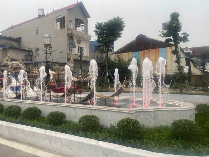 Tafuma Việt Nam thi công đài phun nước tại Khu đô thị Thanh Hà, Hà Nội