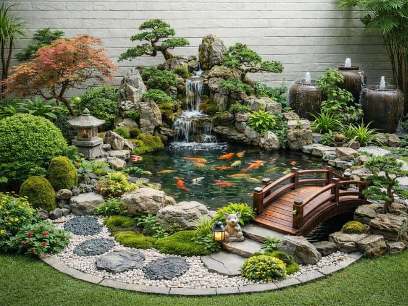 cách làm tiểu cảnh sân vườn mini