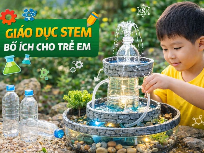 làm đài phun nước bằng chai nhựa