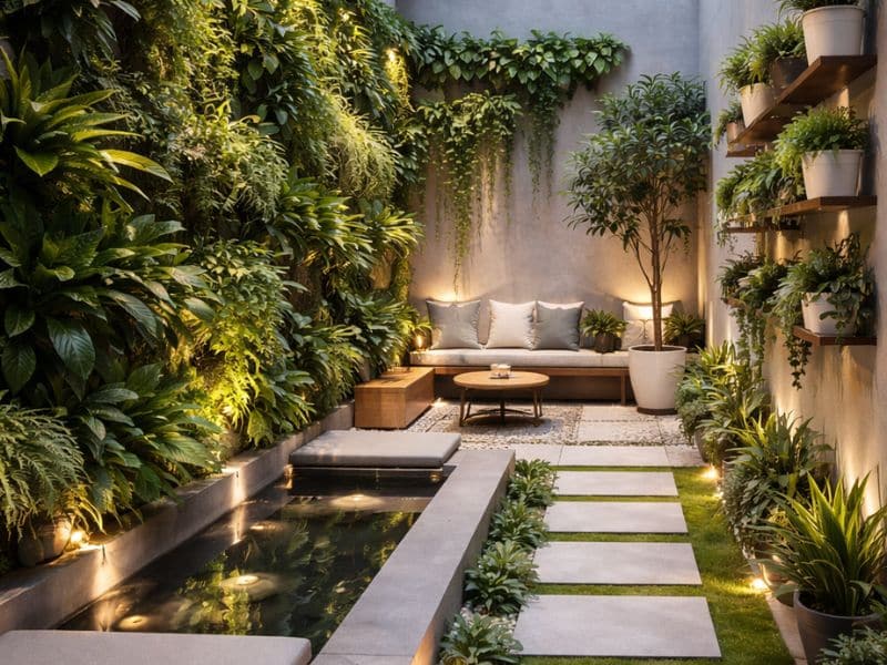 tiểu cảnh sân vườn hiện đại