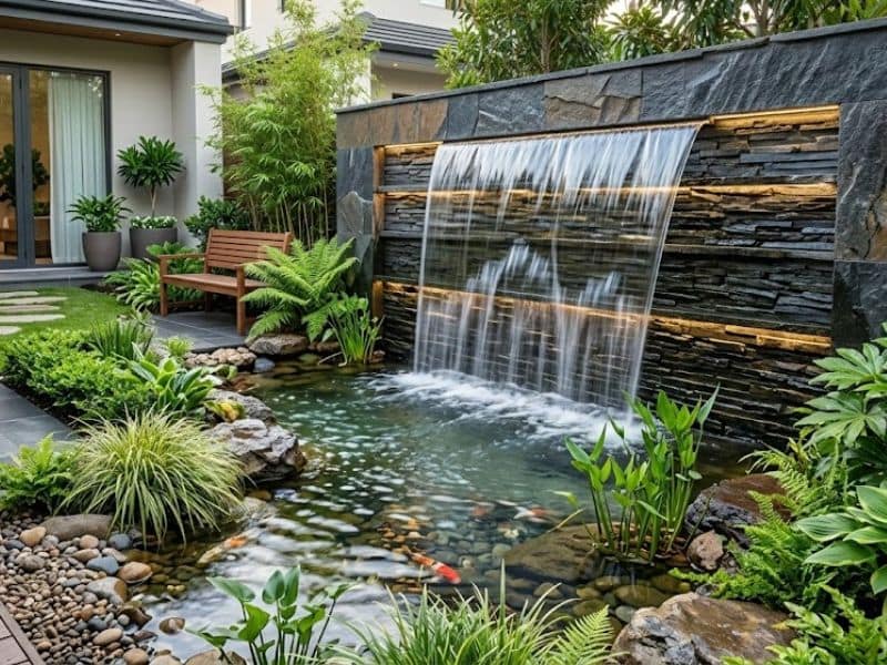 tiểu cảnh sân vườn hiện đại