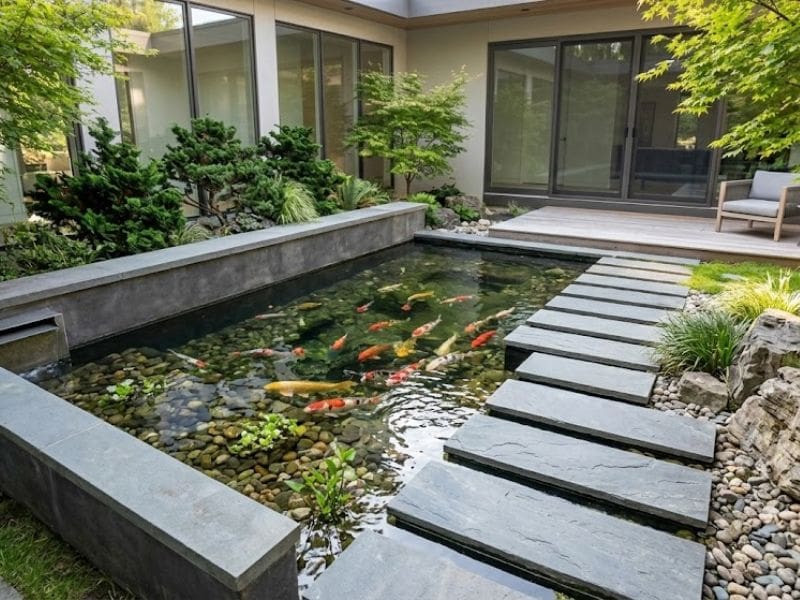 tiểu cảnh sân vườn hiện đại