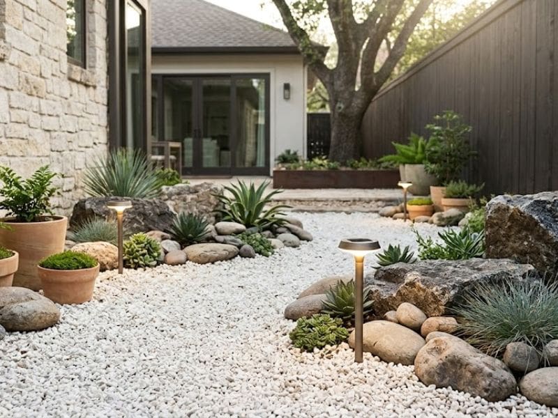 tiểu cảnh sân vườn hiện đại