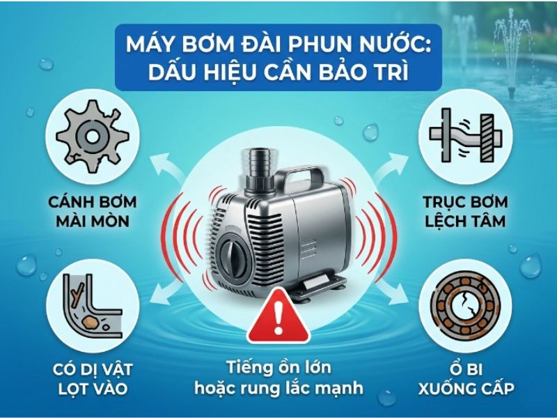 Thiết bị đài phun nước hoạt động bao lâu thì cần bảo trì