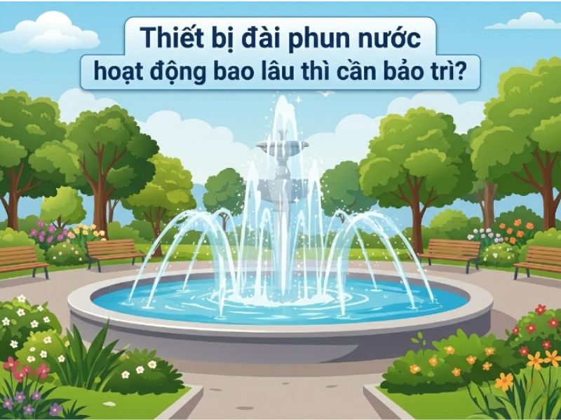 Thiết bị đài phun nước hoạt động bao lâu thì cần bảo trì