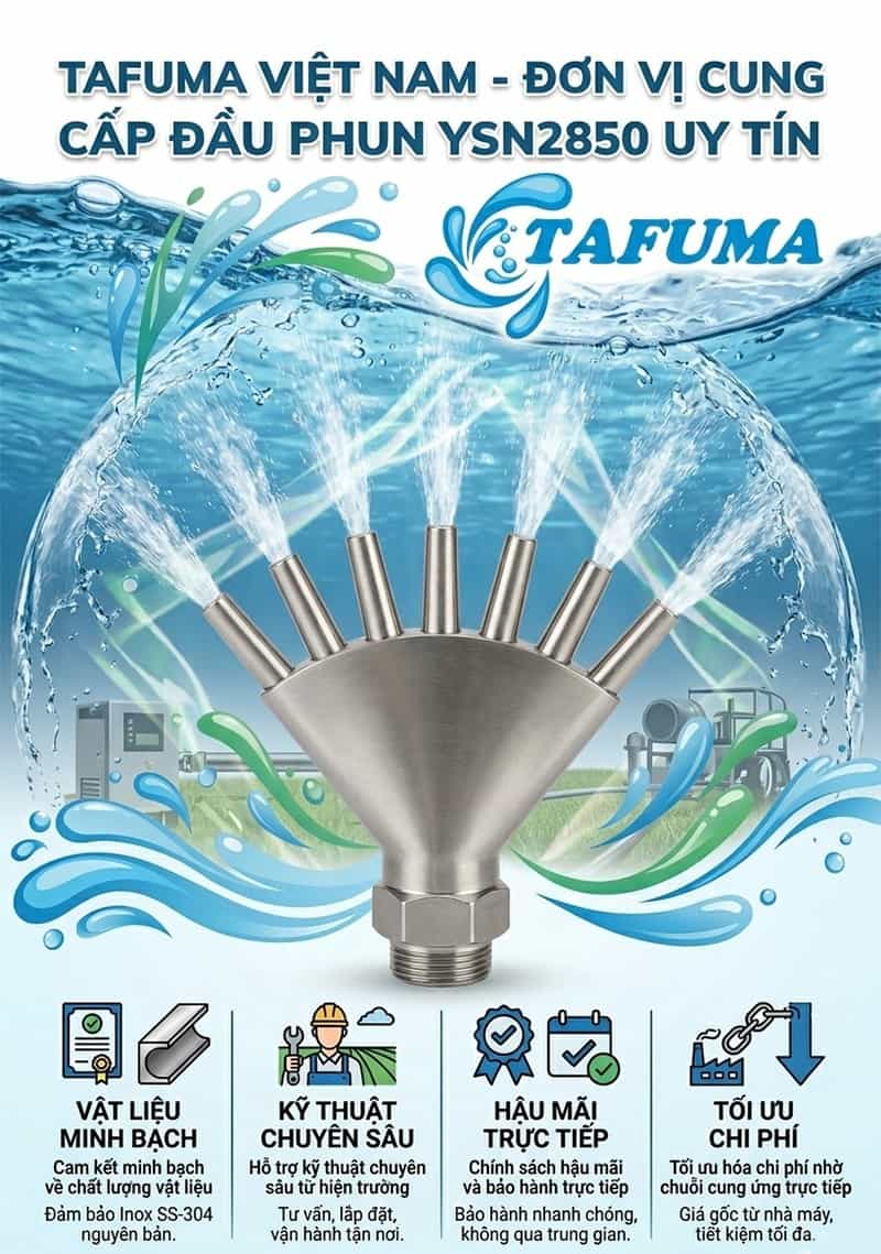 đầu phun dạng bàn tay YSN2850