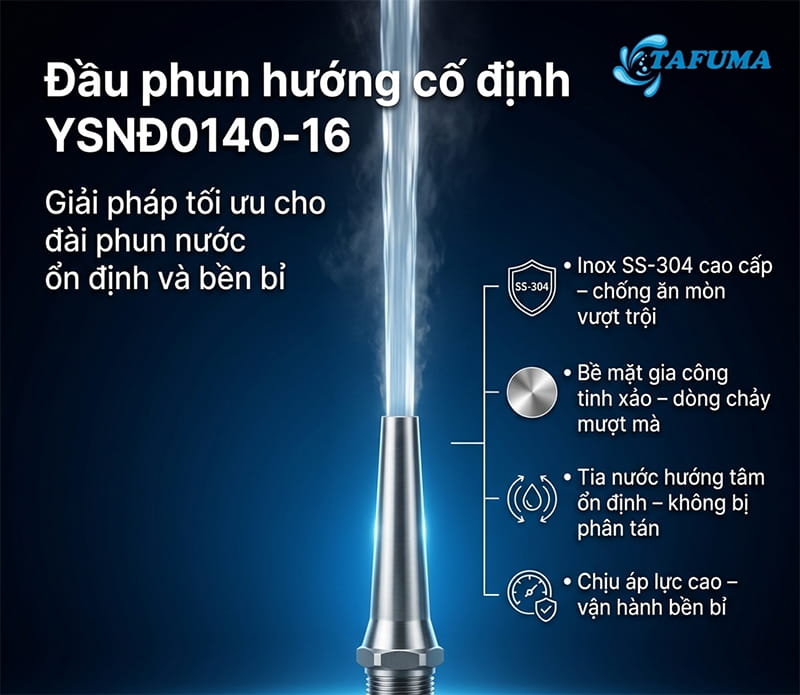 đầu phun theo hướng cố định YSND0140-16