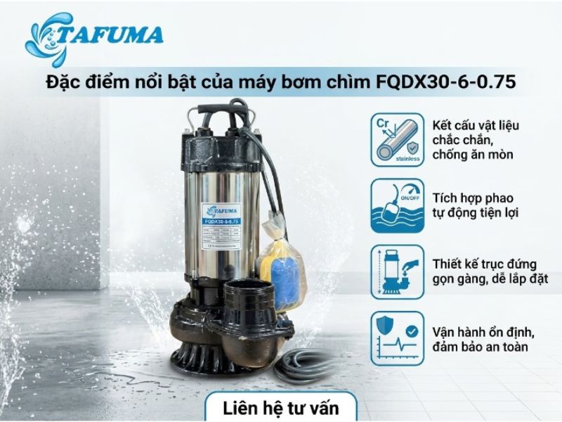 máy bơm chìm FQDX30-6-0.75