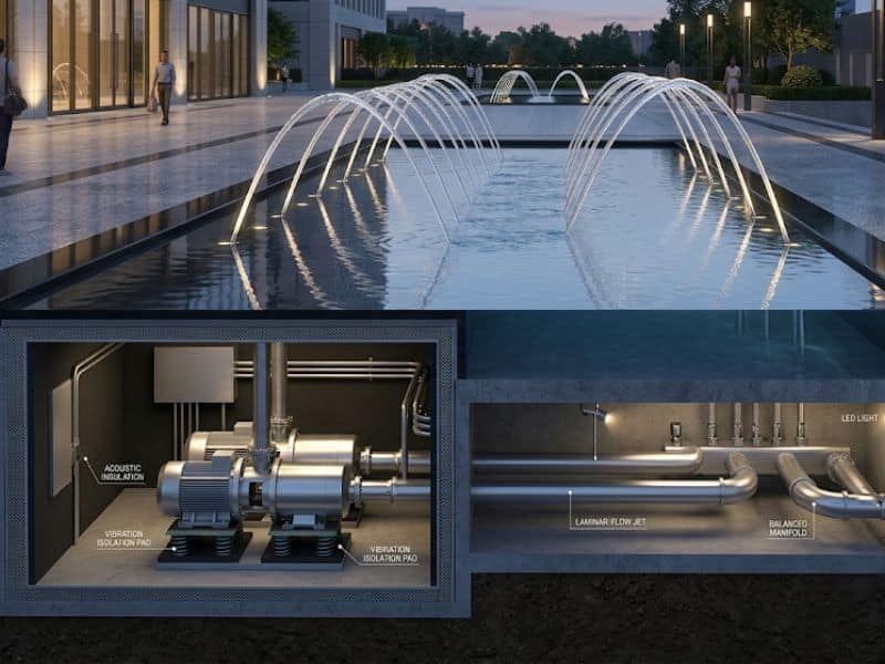 Thiết bị đài phun nước có gây ồn không