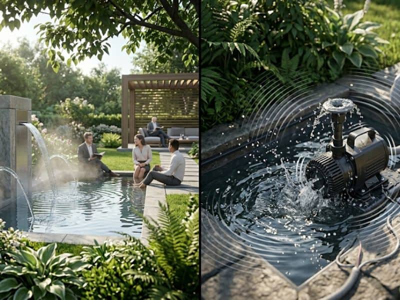 Thiết bị đài phun nước có gây ồn không