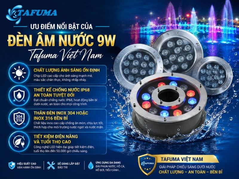 Đèn âm nước 9W