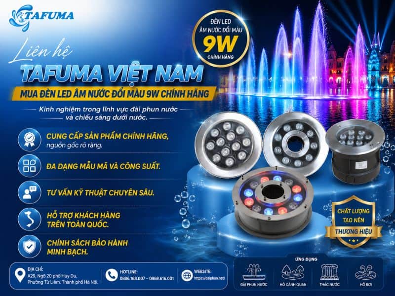 Đèn âm nước 9W