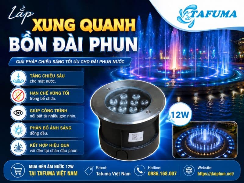 đèn âm nước 12w