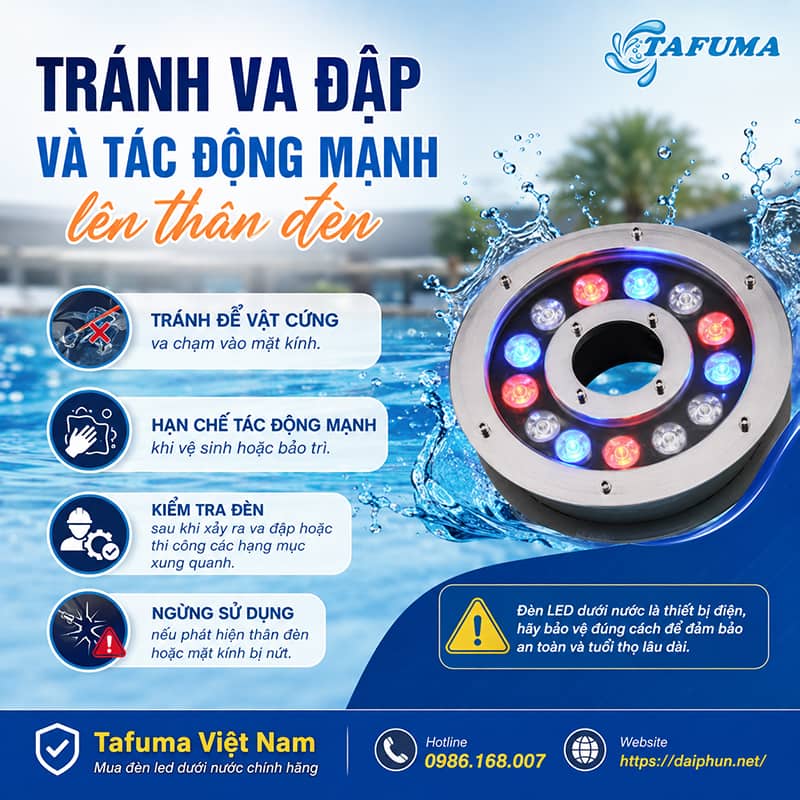Cách xử lý đèn LED dưới nước bị nước vào