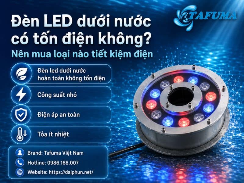 Đèn LED dưới nước có tốn điện không?