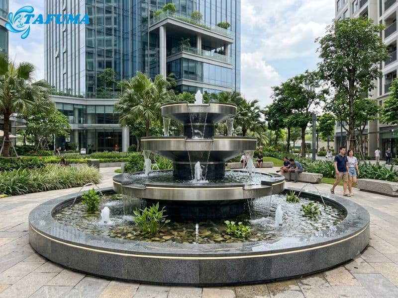 Đài phun nước 3 tầng phong cách hiện đại