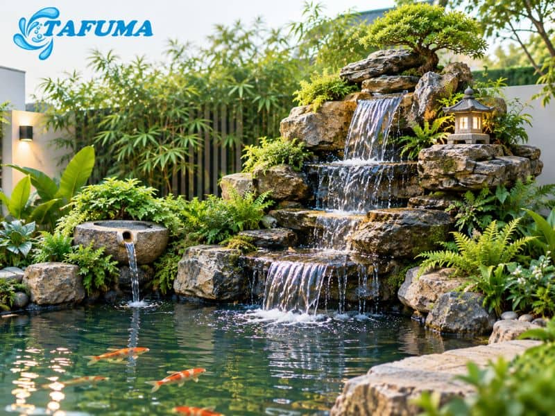 Mẫu đài phun nước sân vườn