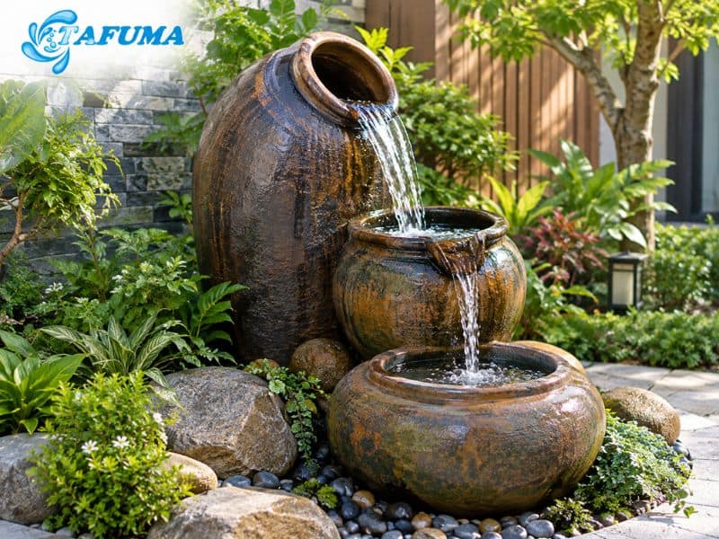Mẫu đài phun nước sân vườn